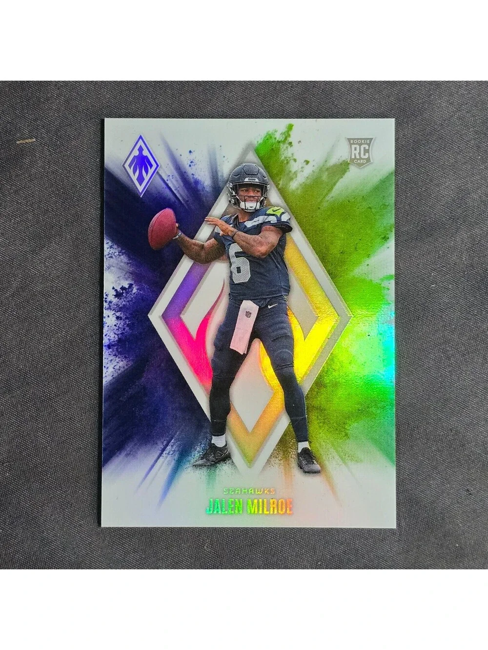 Panini Color Blast Phoenix 2025 Football Jalen Milroe RC #9 Seattle Seahawk SSP
